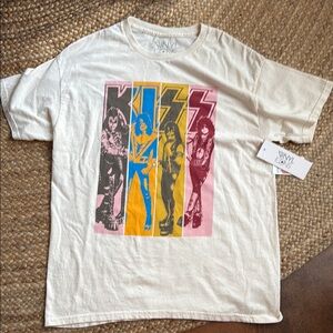 KISS Vinyl ICONS Ivory T-Shirt Tee NWT Nordstrom Size M